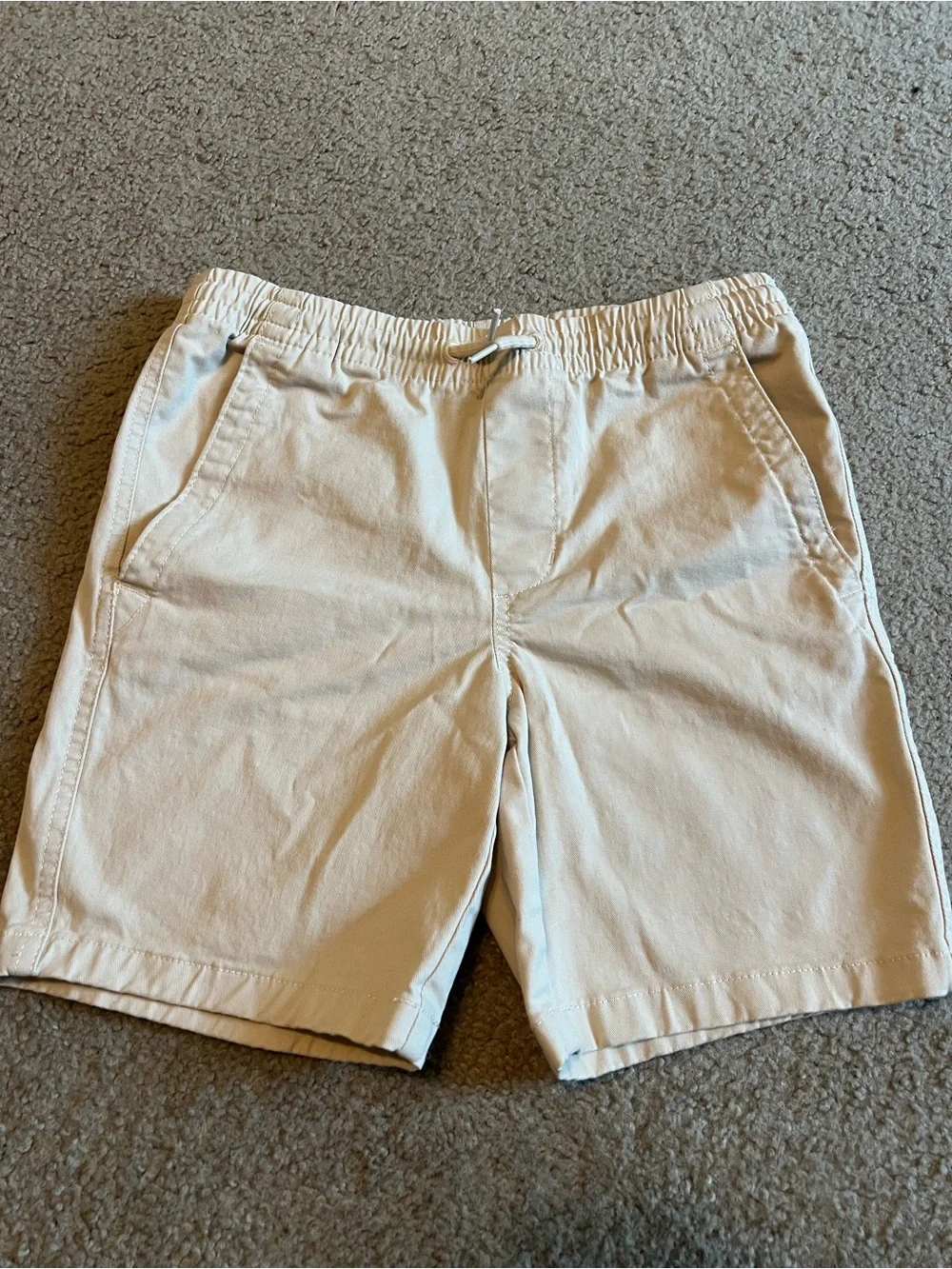 GAP Lids Size XL 14-16 Light Beige Elastic-Waist Kids Shorts (2)